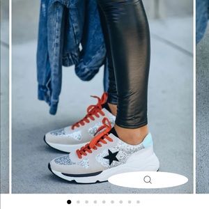 Upmarket Glitter Running Sole Sneaker